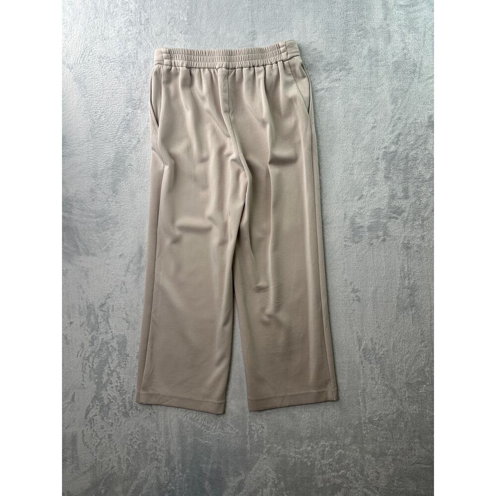 Nicole Miller Wide-Leg Tie-Front Pants • Taupe • Size S - Picture 2 of 5